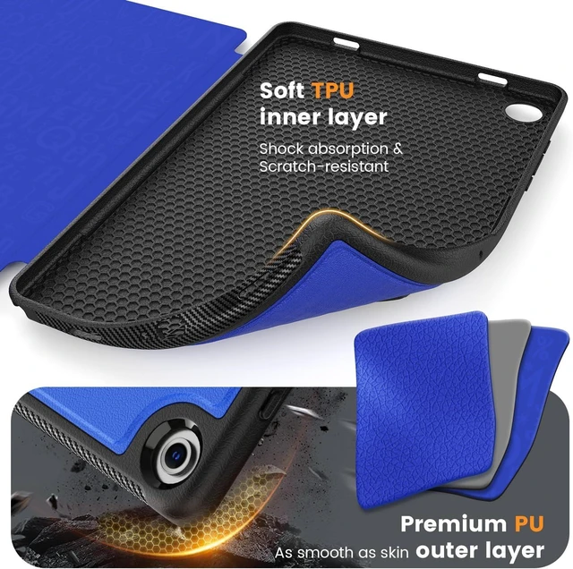 Alt view image 6 of 7 - Magnetic Case for SAM-SUNG Galaxy Tab A9+ Plus 11'', Blue