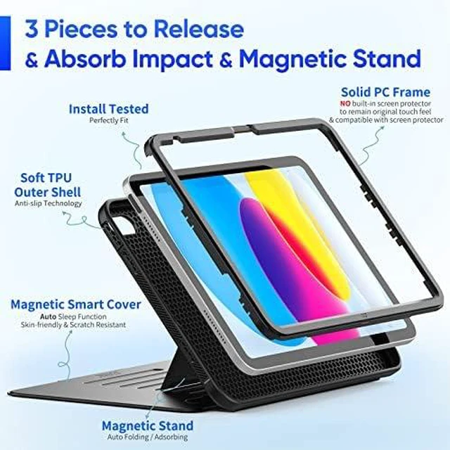 Alt view image 4 of 7 - 2-Pack Case for iPad A16 11th/10th Gen 11"/10.9" Bundle