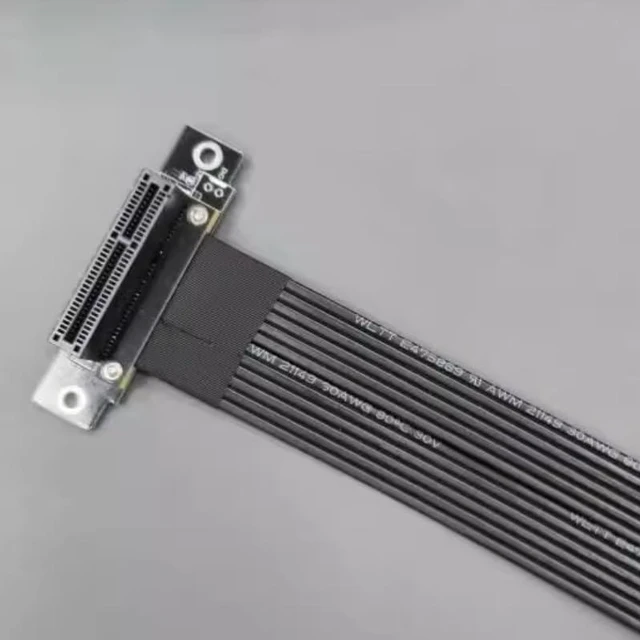 Alt view image 3 of 5 - ADT-Link PCIE 4.0/3.0 X1 Riser Cable Dual 90 Degree Right Angle PCIe 3.0 x4 to x4 Extension Cable PCI Express 4X Riser Card Ribbon Extender (M22SL-TL 4.0, 50cm)