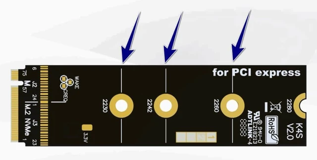 Alt view image 5 of 7 - PCIe 5.0 M.2 NGFF NVMe Key M Flat Extender Cable to PCIE x16 Graphics Card Riser Adapter 16x PCI-e PCI-Express for M2 2230 2242 2260 2280 (K43SF-BK, 50cm)
