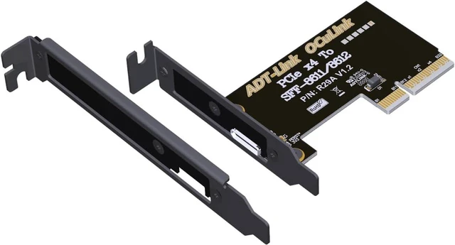 Main image of PCIe 4.0 x4 to Oculink SFF 8612 Adapter, SFF 8611 External Graphics Card with Bracket, Host Adapter for NVMe SSD GPU EGPU (R29A)