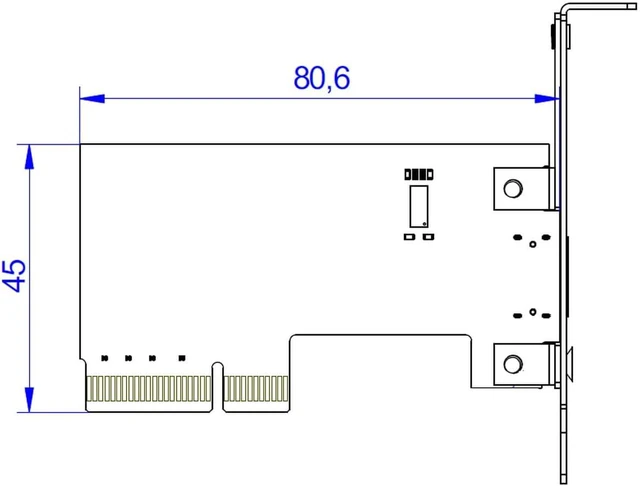 Alt view image 4 of 5 - ADT-Link PCIe 5.0 x4 to OCuLink SFF-8612 Female 4i Host Adapter with with Redriver 128Gbps High Speed PCIe Riser Card (R29Q(Gen5))