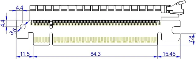 Alt view image 4 of 4 - R33A-FG PCIe x16 Riser Card Male to Female Adapter Gen5