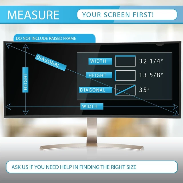 Alt view image 6 of 6 - Privacy Screen Filter for 35 Inches Desktop Computer Widescreen Monitor, Aspect Ratio 21:9