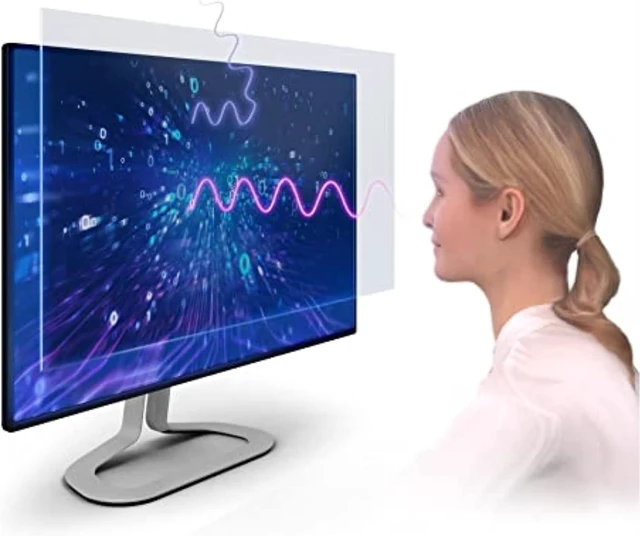 Main image of Anti Blue Light Screen Protector (3 Pack) for 24 Inches Widescreen Desktop Monitor. Filter out Blue Light and relieve computer eye strain to help you sleep better