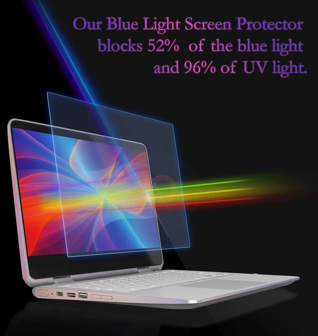Alt view image 2 of 5 - Anti Blue Light Screen Protector (3 Pack) for 14 Inches Laptop. Filter out Blue Light and relieve computer eye strain to help you sleep better