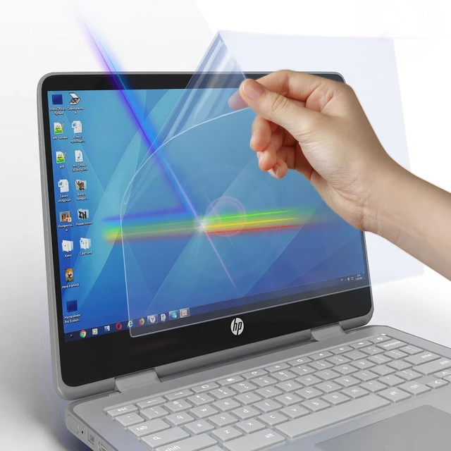 Alt view image 3 of 5 - Anti Blue Light Screen Protector (3 Pack) for 14 Inches Laptop. Filter out Blue Light and relieve computer eye strain to help you sleep better
