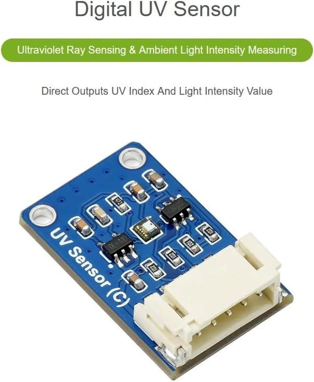 Alt view image 2 of 7 - waveshare Digital LTR390-UV Ultraviolet Sensor (C), Direct UV Index Value Output, I2C Bus 3.3V/5V,Compatible with Raspberry Pi/forArduino/STM32