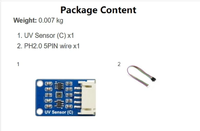 Alt view image 7 of 7 - waveshare Digital LTR390-UV Ultraviolet Sensor (C), Direct UV Index Value Output, I2C Bus 3.3V/5V,Compatible with Raspberry Pi/forArduino/STM32
