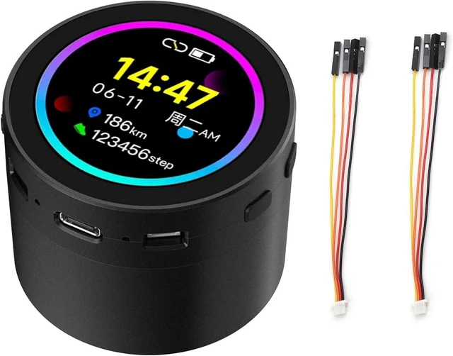 Main image of ESP32-S3 with 1.85inch Touch Round LCD Development Board, 360x360, Support W-i-Fi & BLE 5, Smart Speaker Box, AI Speech, Supports AI Speech Interaction and Offline Voice Control