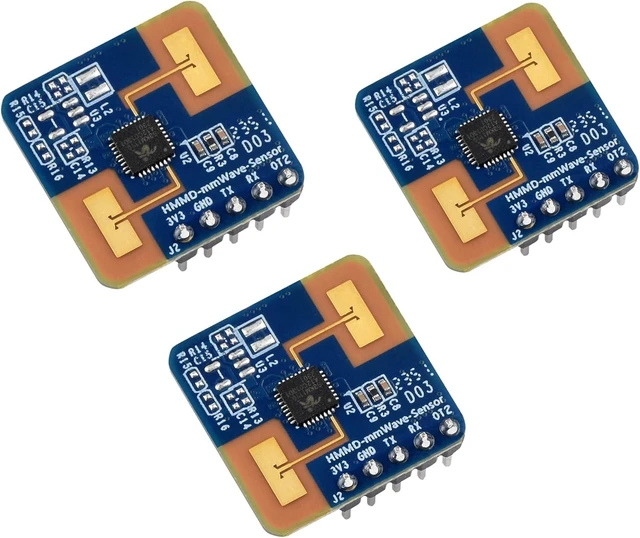 Main image of 3PCS Human Micro-Motion Detection mmWave Sensor, Compatible with Raspberry Pi/Pi Pico/Jetson Nano/ESP32, 24GHz mmWave Radar, Frequency Modulated Continuous Wave (FMCW) Technology,UART & GPIO Output
