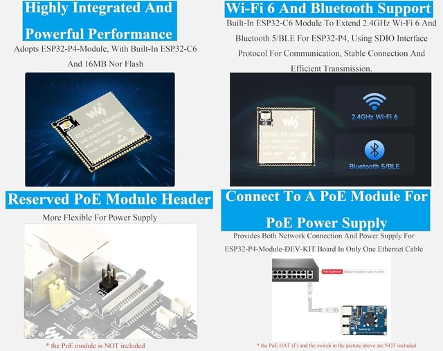 Alt view image 7 of 7 - ESP32-P4-Module High-Performance Development Board, Based On ESP32-P4 and ESP32-C6, Supports Wi-Fi 6 and Bluetooth 5/BLE, Rich Human-Machine Interfaces, Comes with Speaker
