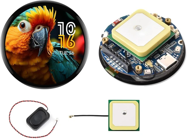 Main image of ESP32-S3 with 1.75inch AMOLED Round Touch Display DevBoard, 466x466, 3Items