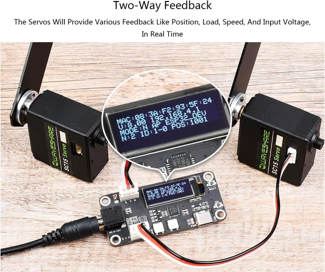 Alt view image 2 of 7 - 17KG SC15 Large Torque Programmable Serial Bus Servo Motor, Servo or Motor Dual Modes for Robotic Arms, Hexapod Robots, Humanoid Robots, Wheeled Robots, etc.