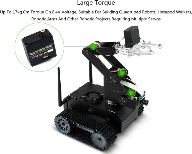 Alt view image 5 of 7 - 17KG SC15 Large Torque Programmable Serial Bus Servo Motor, Servo or Motor Dual Modes for Robotic Arms, Hexapod Robots, Humanoid Robots, Wheeled Robots, etc.