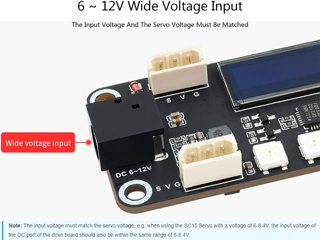 Alt view image 4 of 7 - ESP32 Servo Driver Expansion Board, Built-in WiFi and Bluetooth, UART Serial Bus Control up to 253 Servos via ESP32 Serial Port Open Source Web Application and Various Robot Structures