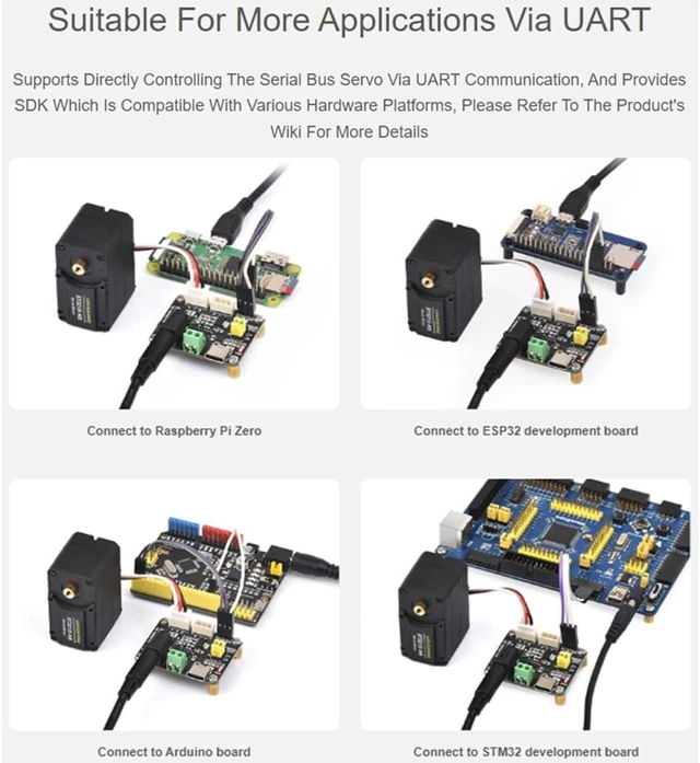 Alt view image 4 of 7 - Serial Bus Servo Driver Board with Servo Power Supply and Control Circuit, Suitable for ST/SC Series Serial Bus Servos, Supports Controlling up to 253 ST/SC Series Serial Bus Servos at the Same Time