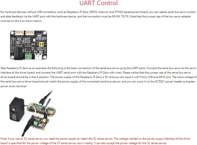 Alt view image 5 of 7 - Serial Bus Servo Driver Board with Servo Power Supply and Control Circuit, Suitable for ST/SC Series Serial Bus Servos, Supports Controlling up to 253 ST/SC Series Serial Bus Servos at the Same Time