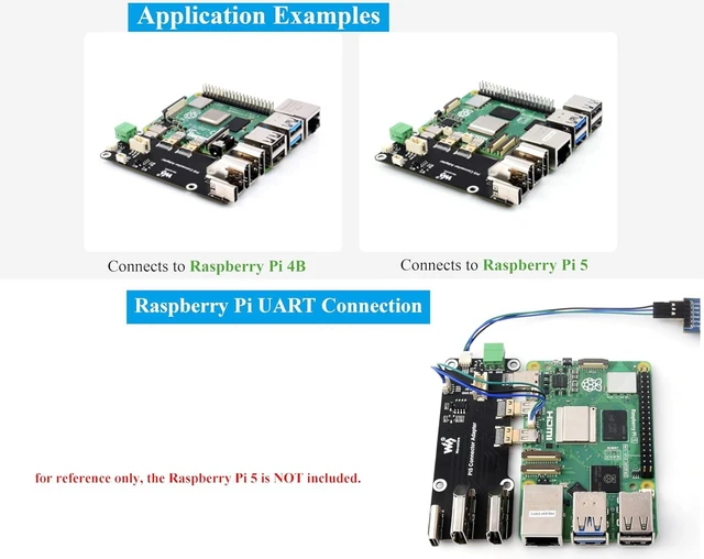 Alt view image 6 of 7 - Micro HDMI to HDMI Multifunctional Adapter, Compatible with Raspberry Pi 5/4B, Pi5 Connector Adapter, Dual 4K Outputs, Power Via Type-C Port or Screw Terminal