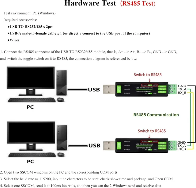 Alt view image 6 of 7 - USB to RS485/RS232 Serial Converter Board, Onboard Original FT232RNL Chip Fast Stable Transmission,Multiple Devices Applicable, Compatible with Mac, Linux,Android, Windows 11/10/ 8.1/ 8/ 7, etc.