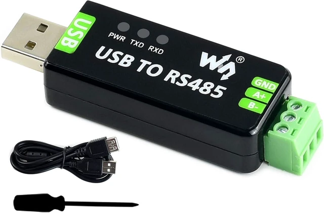 Main image of waveshare Industrial USB to RS485 Converter Bidirectional Adapter with Original FT232RL and SP485EEN Chip, Onboard TVS, Self-Recovery Fuse, Protection Diodes, Transmission Distance up to 1.2km