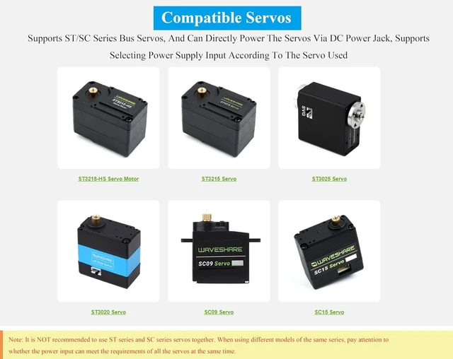 Alt view image 4 of 7 - 2PCS Serial Bus Servo Driver Board, Support Up to 253 ST/SC Series Serial Bus Servos, Servo Power Supply and Control Circuit, Support UART and USB Control for Raspberry Pi/Jetson Orin Nano/PC/ ESP32