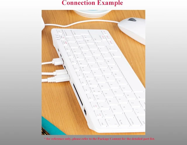 Alt view image 5 of 7 - Pi 500 Portable Keyboard Computer Compatible with Raspberry Pi 500, Same Quad-Core 64-bit Arm Processor, Support WiFi/Bluetooth, Comes with Official 32GB Micro SD Card (6 Items)