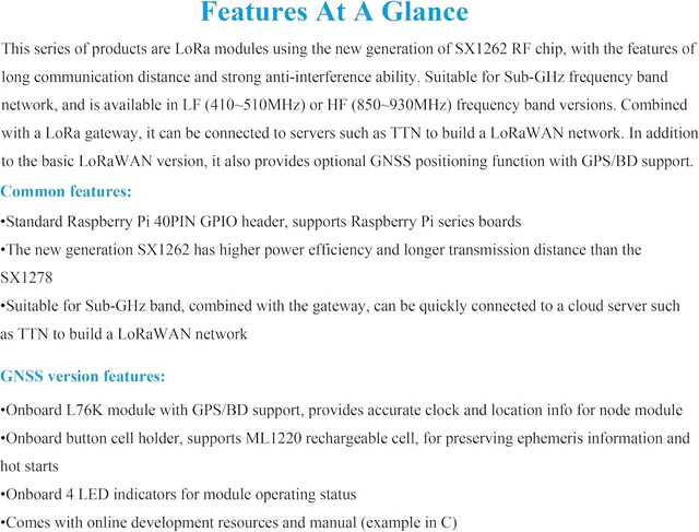 Alt view image 4 of 7 - SX1262 LoRaWAN/GNSS HAT SX1262 RF Chip LoRa Module Expansion Board for Raspberry Pi 5/4B/3B+/Pi3B/Pi Zero W WH/Zero 2W, with Magnetic CB Antenna, Suitable for Sub-GHz Band Network, with GNSS Antenna
