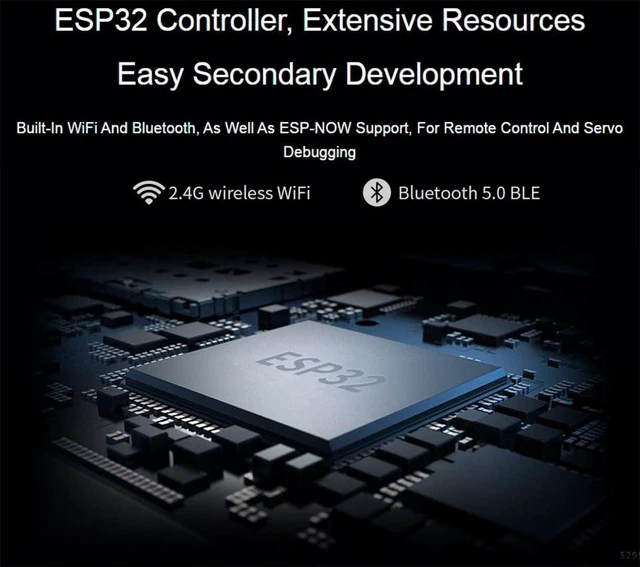 Alt view image 5 of 7 - ESP32 Servo Driver Expansion Board, Built-in WiFi and Bluetooth, UART Serial Bus Control up to 253 Servos via ESP32 Serial Port Open Source Web Application and Various Robot Structures