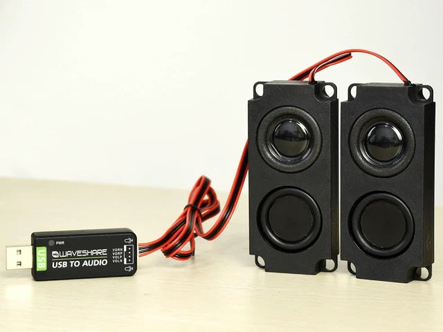 Main image of USB Audio Module USB Sound Card External Audio Converter Compatible with Raspberry Pi/Jetson Nano, Support Recording and Playback, Stereo Codec, Plug and Play, Comes with 8 5W Speaker