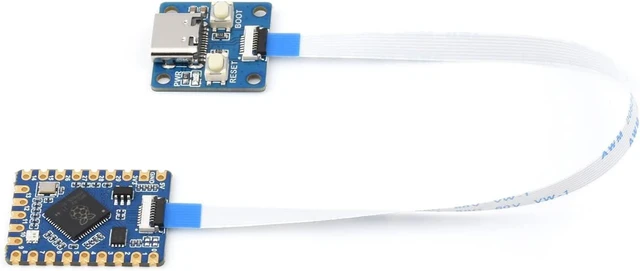 Main image of Waveshare RP2040-Tiny Development Board, Raspberry Pi Microcontroller Development Board, Based On Official RP2040 Dual Core Processor, with USB Port Adapter