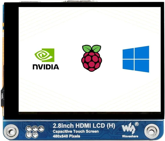 Main image of 2.8inch HDMI IPS LCD 480×640 Capacitive Touch Display, USB-C or I2C Touch Port Adjustable Brightness, Fully Laminated Screen, Support All Raspberry Pi, Jetson Nano, PC Windows 11 / 10 / 8.1 / 8 / 7