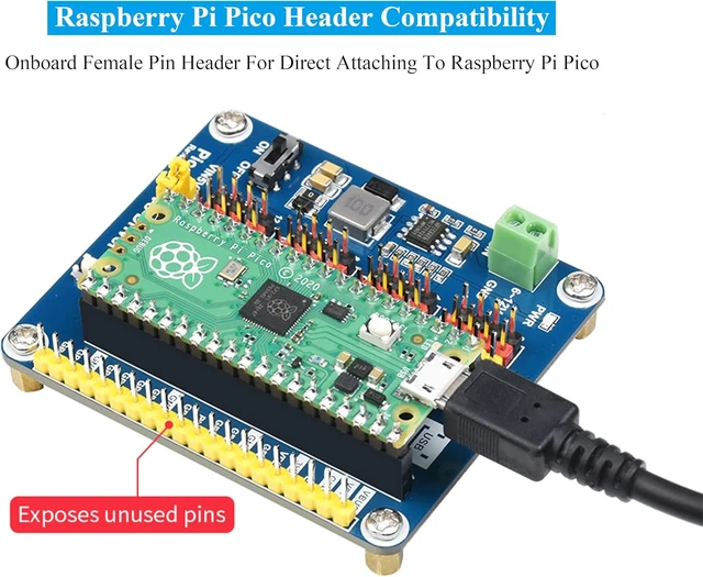 Alt view image 3 of 7 - Servo Driver Module Compatible with Raspberry Pi Pico 2W/2/Pico W/Pico, 16-bit Resolution, Up to 16-Channel Servo/PWM Outputs, Support SG90 MG90S MG996R Servo, Ideal for Robotic Arm or Hexapod Walker