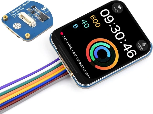 Main image of 1.69inch LCD Display Module, 240×280 Resolution IPS Screen Display 262K Display Color ST7789V2 Driver chip SPI Interface, for Raspberry Pi, Arduino, STM32, etc.