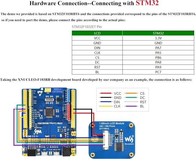 Alt view image 7 of 7 - 1.69inch LCD Display Module, 240×280 Resolution IPS Screen Display 262K Display Color ST7789V2 Driver chip SPI Interface, for Raspberry Pi, Arduino, STM32, etc.