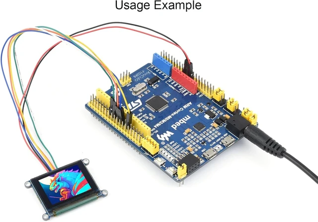 Alt view image 4 of 7 - 1.27inch RGB OLED Display Module 128×96 Resolution Screen, 262K RGB Colors SPI Interface 3.3V / 5V Operating Voltage, for Ardu/Raspberry Pi/STM32