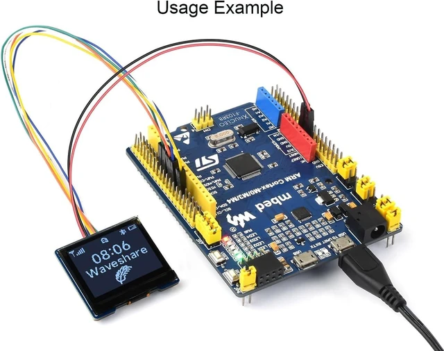 Alt view image 4 of 7 - waveshare 1.32inch OLED Display Module 128×96 Resolution Screen, 16 Gray Scale 3.3V / 5V Operating Voltage SPI / I2C Communication, for Ardui/Raspberry Pi/STM32, etc.