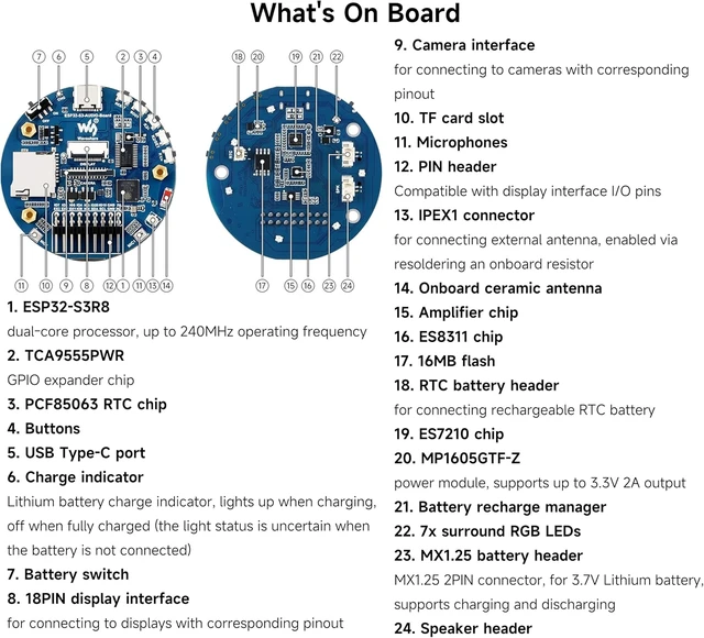 Alt view image 5 of 7 - ESP32-S3 AI Smart Speaker Development Board, Support AI Speech Interaction