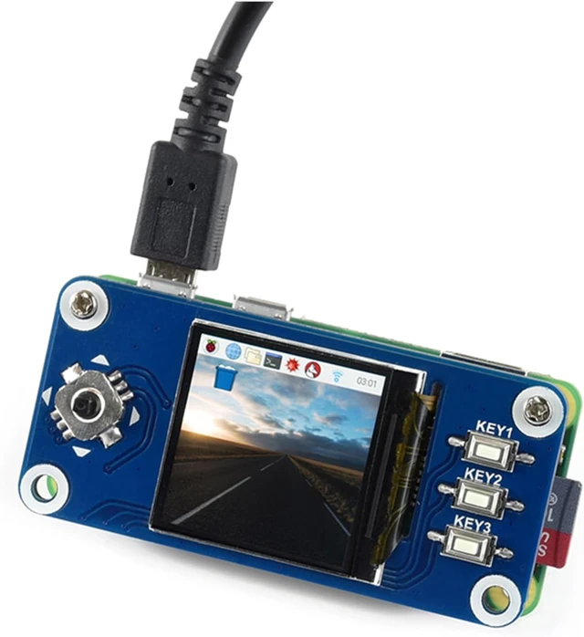 Alt view image 4 of 6 - 1.3inch IPS LCD Display HAT Compatible with Raspberry Pi 5/ 4B/3B+/3B//A+/Zero W/WH/Zero 2 W/Pico/Pico 2W, etc. 240 x 240 Pixels, SPI Interface, with Embedded Controller