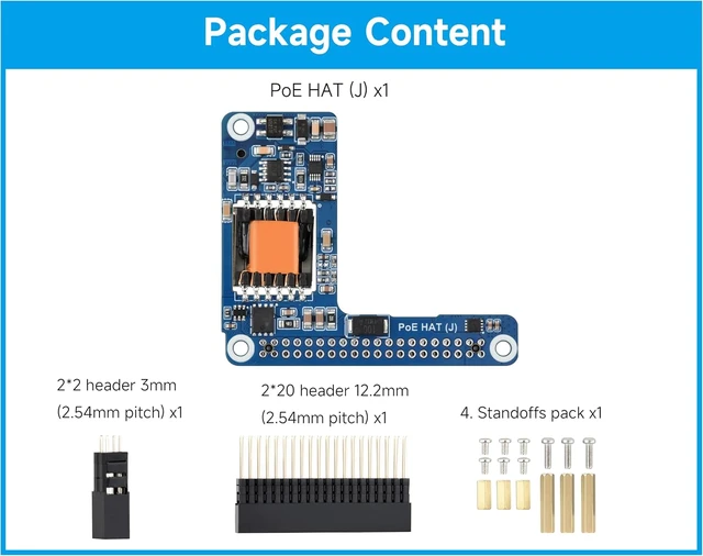 Alt view image 6 of 7 - 5V / 5A PoE HAT Power Over Ethernet HAT Compatible with Raspberry Pi 5 / Compute Module 5/Pi 5 Case, Isolated Switched-Mode Power Supply, Providing Both Network and Power Supply in One Ethernet Cable