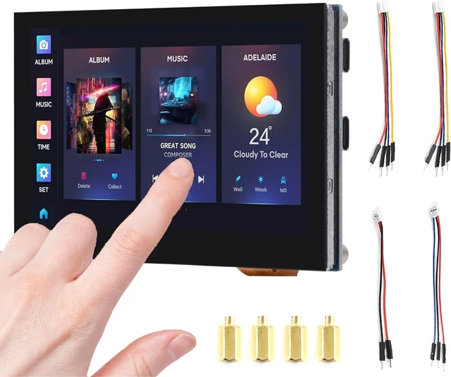 Main image of ESP32-S3 4.3inch Touch Screen Development Board 5-Point Capacitive Display 800x480, 32-bit LX7 Dual-core Processor, Support 2.4GHz W i-Fi and BLE 5, Onboard CAN RS485 I2C Interface