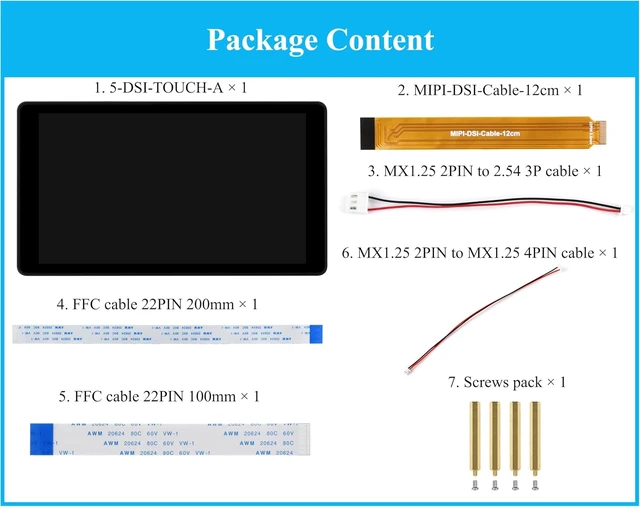 Alt view image 2 of 7 - 5inch DSI Capacitive Touch Screen Compatible with Raspberry Pi 5/4B/3B+/3A+/CM5/CM4 3+/ ESP32-P4, 720 x 1280, IPS Display, Optical Bonding Toughened Glass Panel, 5-Point Touch, Aluminum Alloy Case