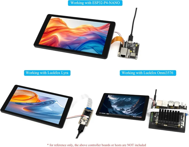 Alt view image 6 of 7 - 5inch DSI Capacitive Touch Screen Compatible with Raspberry Pi 5/4B/3B+/3A+/CM5/CM4 3+/ ESP32-P4, 720 x 1280, IPS Display, Optical Bonding Toughened Glass Panel, 5-Point Touch, Aluminum Alloy Case