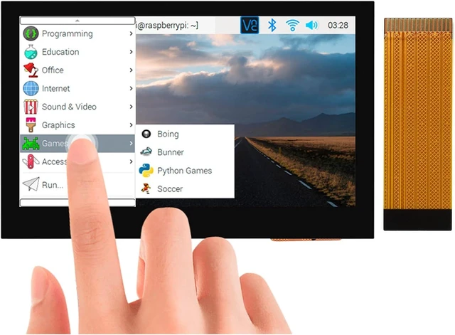 Main image of waveshare 4.3inch Touch DSI Display 800 x 480, IPS Screen, 5-Point Capacitive Touch LCD,Compatible with Raspberry Pi 4B/3B+/3A+/3B/2B/B+/A+, Compute Module3/3+/Compute Module 4