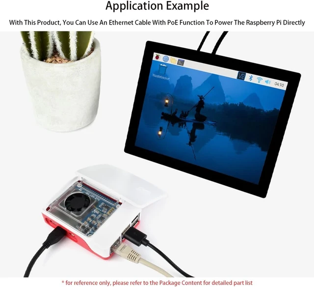 Alt view image 7 of 7 - PoE HAT for Raspberry Pi 5/Compute Module 5, Power Over Ethernet HAT for Pi 5/CM5, 5V 5A 25W, IEEE 802.3af/at-Compliant Network Standard, Pi 5 PoE HAT Compatible with Raspberry Pi 5 Official Case