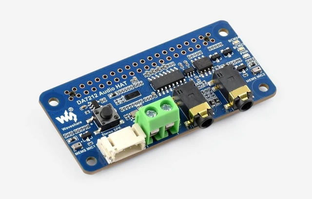 Alt view image 6 of 6 - DA7212 I2S Audio Board Compatible with Raspberry Pi 5/4/3B+/Zero 2W/Zero W, Onboard Dual Microphones, 3.5mm Headphone Jack, AUX, Speaker Header, Support Stereo Encoding/Decoding