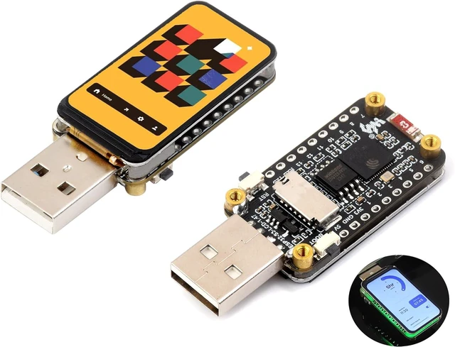 Main image of ESP32-S3 1.47inch Display Development Board, 172×320, 262K RGB Color, Dual-core Processor Up to 240MHz, Support WiFi & BLE, with Colorful RGB LED, ESP32 with Display