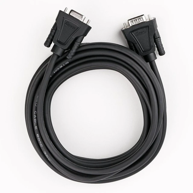 Alt view image 7 of 7 - DTECH DB9 RS232 Serial Cable Null Modem Male to Female Cord Full Handshaking 7 Wire Crossover for Computer Switch Laptop Router Data Communication (15 Feet, Black)