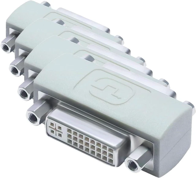 Main image of DTECH DVI Adapter Female to Female DVI-I to DVI-I Coupler to Extend Monitor Cable Compatible with PC Desktop Computer Monitor Projector (Pack of 4)