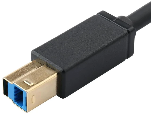 Alt view image 7 of 7 - DTECH 6 ft Printer Cable USB to USB b Cord Type A 3.0 Square End Male to Male KVM Data Wire for Laptop Computer (6 Feet, Black)